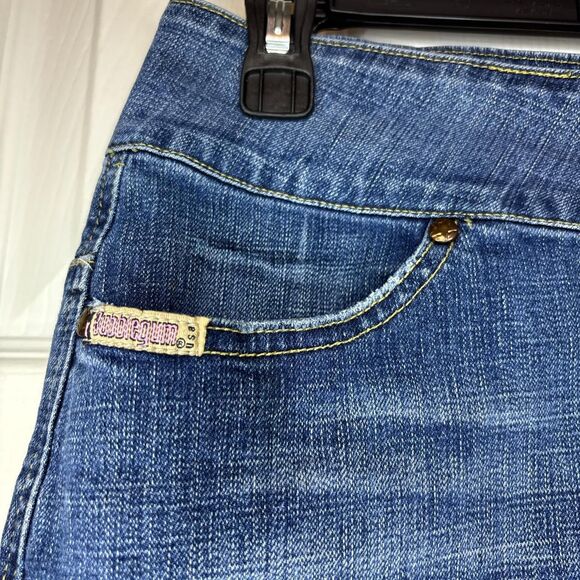 VTG 'Bubblegum' Size 11/12 Y2K Vibes Star Studded Denim Mini Skirt Vintage 2000s - Picture 2 of 8